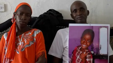 BBC Ebrima Sajnia and his wife watched their son die last year