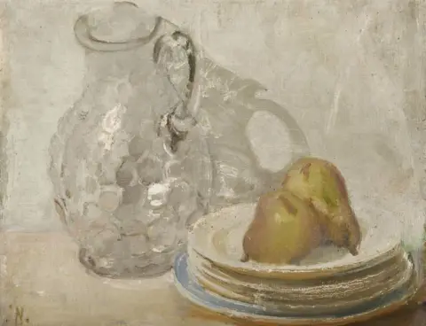 BBC Studios / Prudence Cumings painting of jug and pear