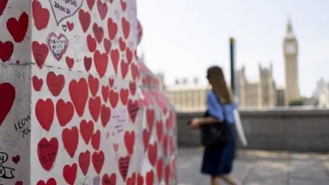 Shutterstock The Covid memorial wall in London