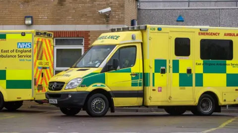 PA Media East of England Ambulance Service vehicles