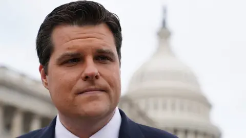 Getty Images Congressman Matt Gaetz outside the US Capitol.