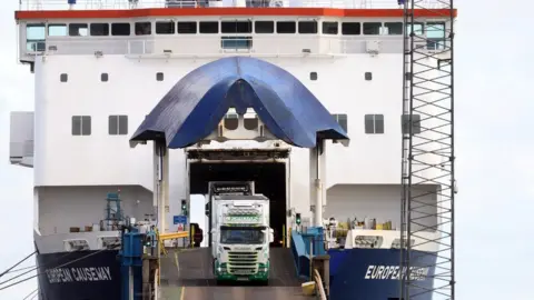 Pacemaker Lorry entering Larne Harbour