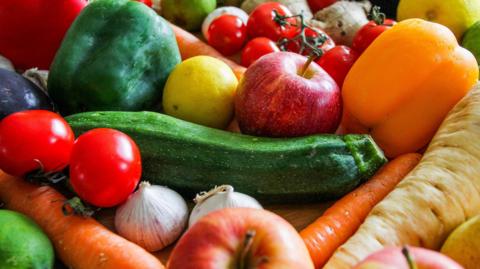 A stock image of fruit and vegetables