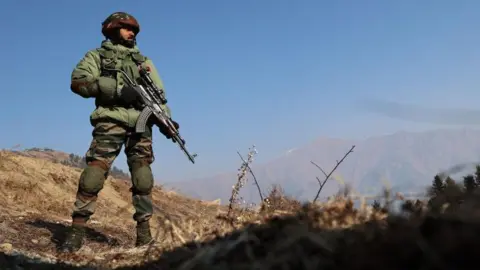 Getty Images Indian Soldier setelah serangan Pahalgam