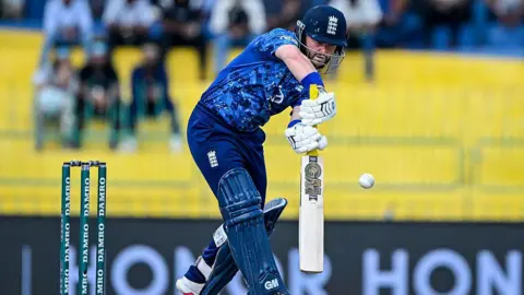 Getty Images England's Ben Duckett plays a shot during the third one-day international (ODI) cricket match between Sri Lanka and England