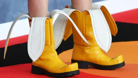 Getty Images Boots that are shaped like an open banana designed by Charles Jeffrey.