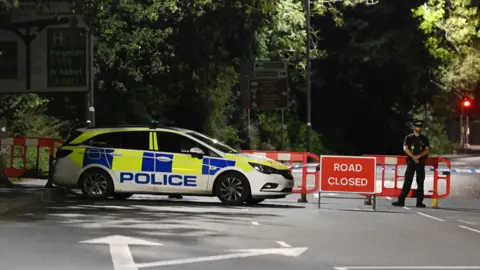 Totnes road closed due to hazardous debris after fire