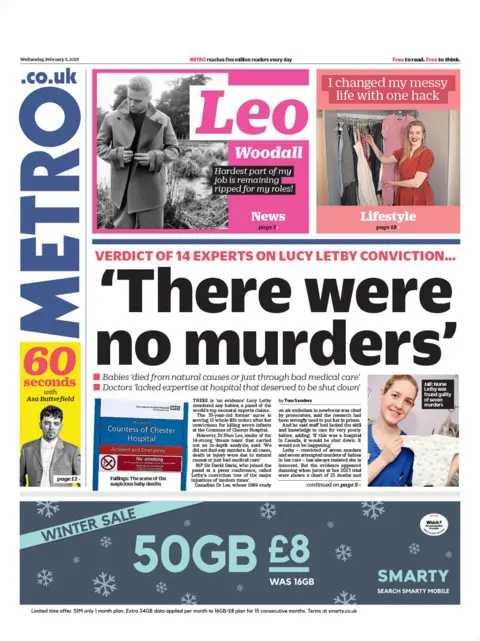 Metro front page