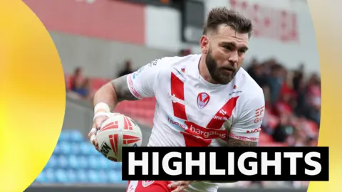St Helens' Kyle Feldt scores a try