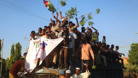 EPA Thousands of Sudanese demonstrating against the government in Khartoum -18 October 202