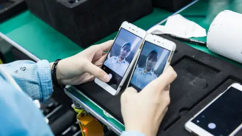 Getty Images Phone factory in China