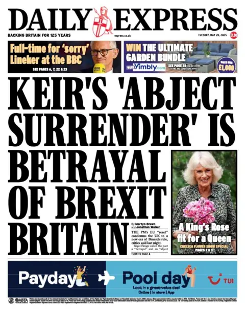  "Keir's 'abject surrender' is a betrayal of Brexit Britain".