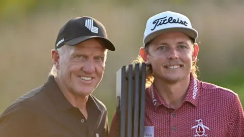 Greg Norman and Cameron Smith at LIV Golf event in Chicago