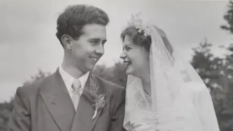 Norma Beasley Bob and Norma Beasley on their wedding day