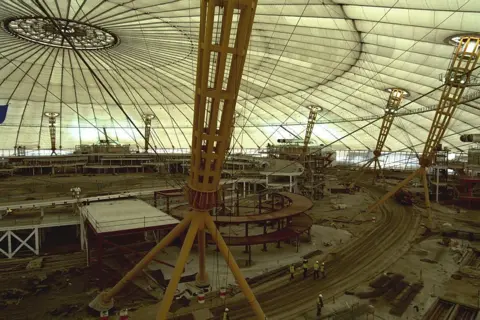 Getty Images The Millennium Dome interior in 2000