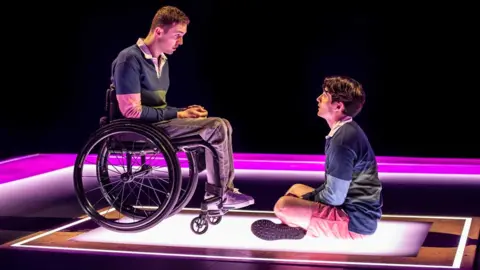 Pamela Raith Photography Jonny Amies as Henry Fraser in his younger years and wheelchair user Ed Larkin portrays him following the accident