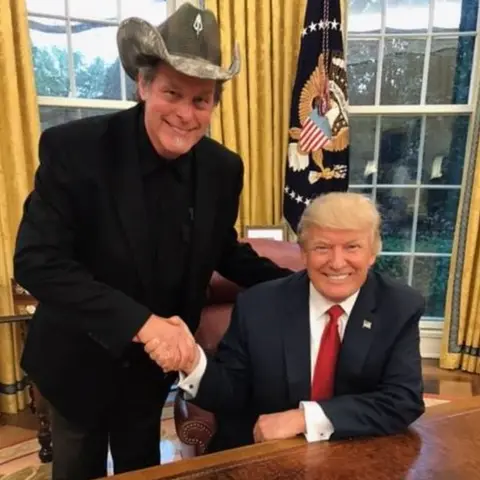 Facebook Ted Nugent and Donald Trump at the White House
