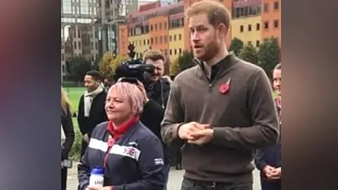 PA Media Denise Kidger with Prince Harry