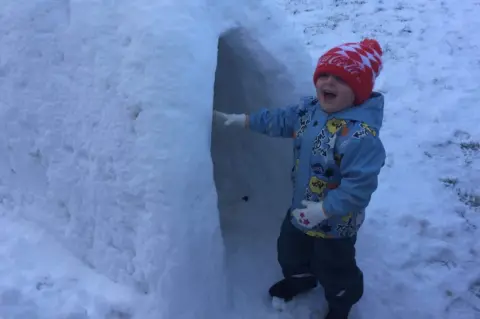 Janet Irons Igloo weather in Limavady in County Derry today. Photo from Janet Irons.