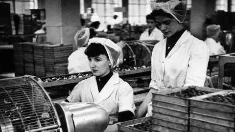 Getty Images Female Workers at Cadbury - pub.1954