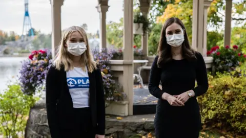 Finnish Government Aava Murto and Finnish Prime Minister Sanna Marin