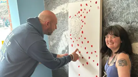 Kirsty Chapman Kirsty Chapman by her thumb print painting 