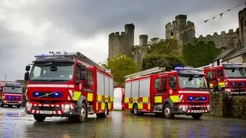 NWFR North Wales fire engines