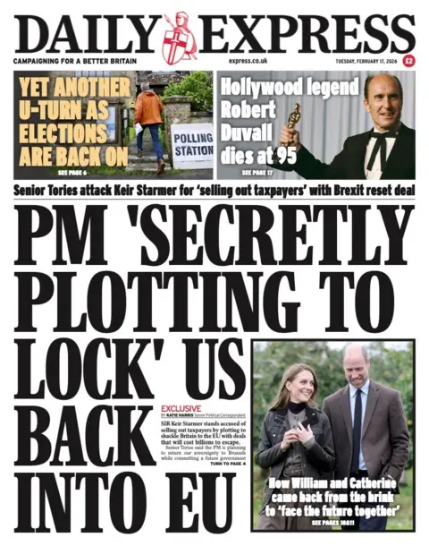 "PM 'secretly plotting to lock' us back into EU".
