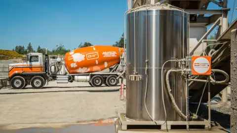 CarbonCure Cement truck with CarbonCure CO2 injector