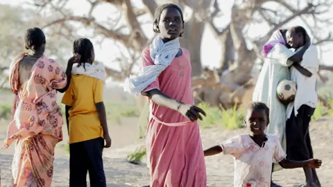 AFP Young Darfuris at a camp in the city of Nyala, in Darfur, Sudan - archive shot