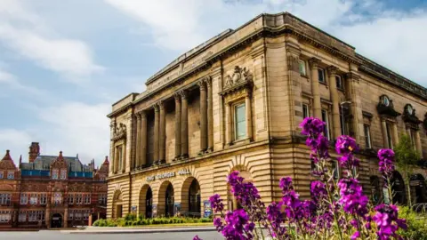 Blackburn with Darwen Council Outside shot of King George's Hall. Taken on a sunny day.