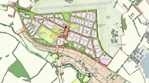 Homes England The masterplan for the 3,000-home development