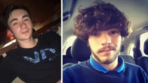 Family handout Aaron Reilly (left) and Joshua Brock