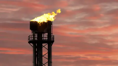 Getty Images Flaring in the North Sea