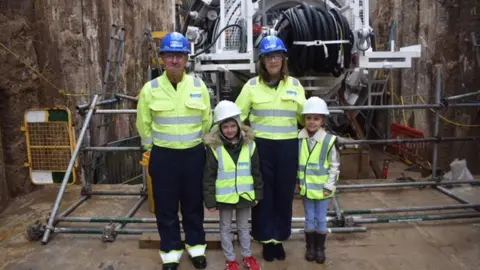 National Grid Kacey (left) with her family