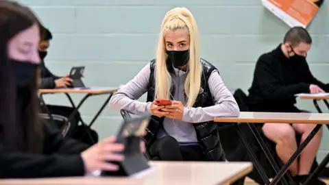 Getty Images Pupil in mask