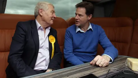 PA Paddy Ashdown and Nick Clegg
