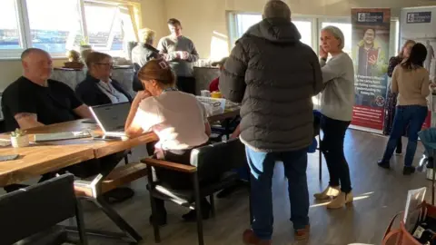 Sam Thomson/BBC Health services are brought together in one place every other month.