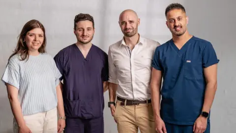 Supplied Four GPs are pictured who work for the private practice 