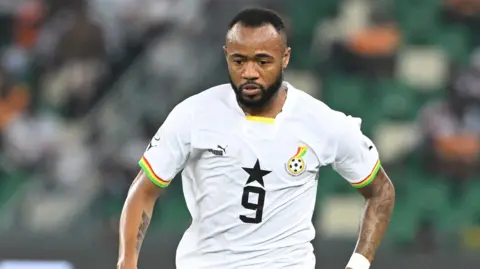 Jordan Ayew in action for Ghana