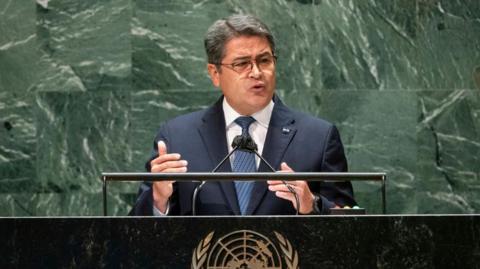 Hernández addresses the UN General Assembly in 2021