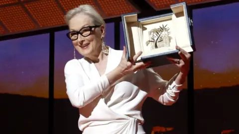 EPA Meryl Streep, 'Palme d'Or d'Honneur', the Honorary Golden Palm award attends the 'Le Deuxieme Acte' (The Second Act) screening and opening ceremony of the 77th annual Cannes Film Festival, in Cannes, France, 14 May 2024