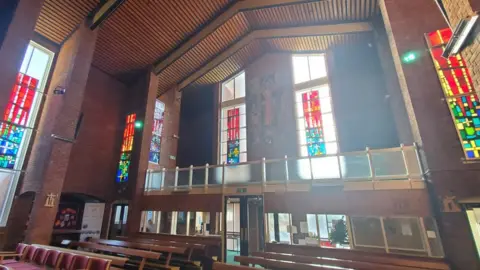 BBC Stained glass windows in St David's Church, Mold