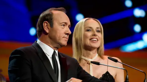 Getty Images Kevin Spacey and Sharon Stone
