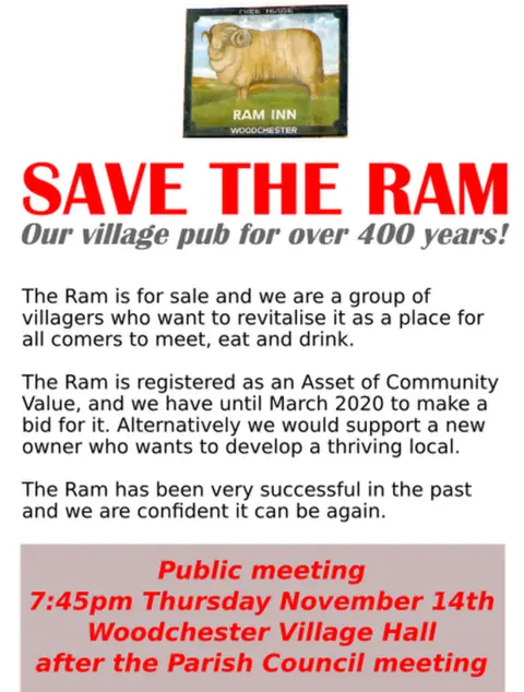 The Ram Supporters Group Meeting notification poster