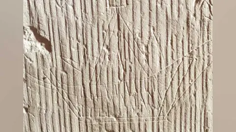 Andrew Lambourne Medieval graffiti of ship, Flamstead church