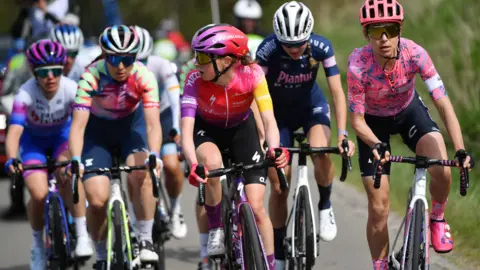 Getty Images Cyclists in a road race