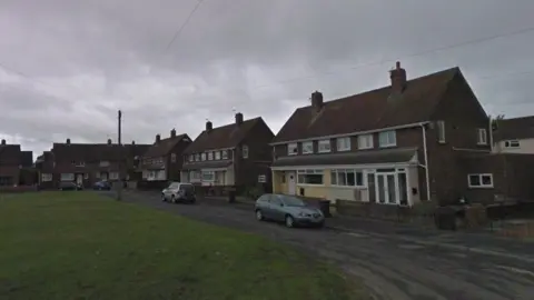 Google Semi-detached houses next to a green