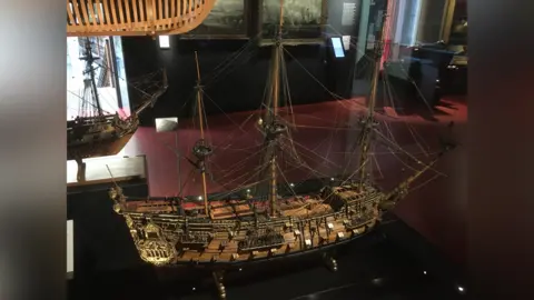 NAS  Model of the Naseby at the National Maritime Museum