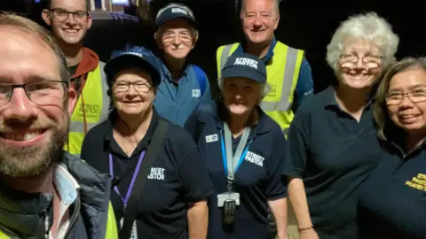TVP PCC Matthew Barber with a group of Street Pastors